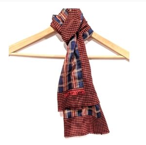 Calvin Klein Silk Plaid Check Scarf
